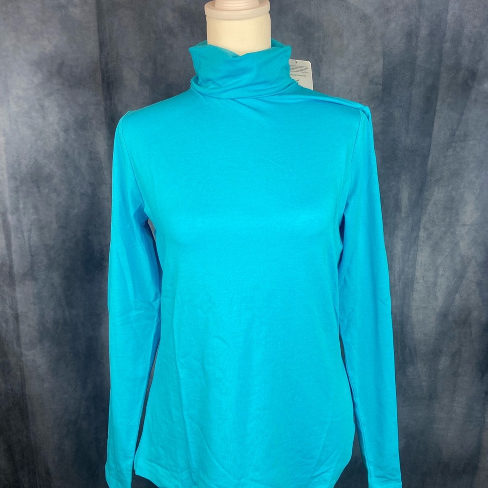 NWT - Land’s End - Blue Turtleneck Top